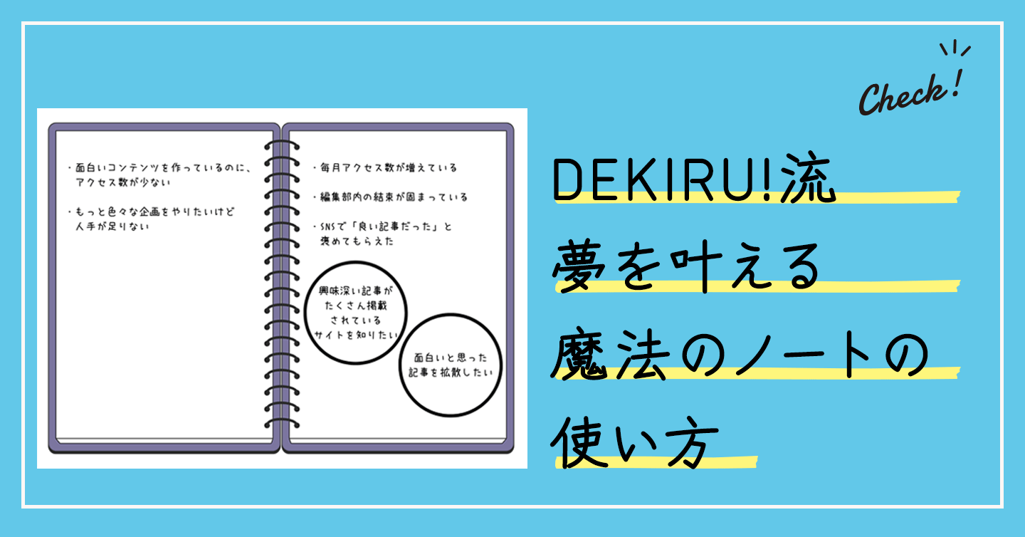 DEKIRU!流！ 「魔法のノート」の使い方