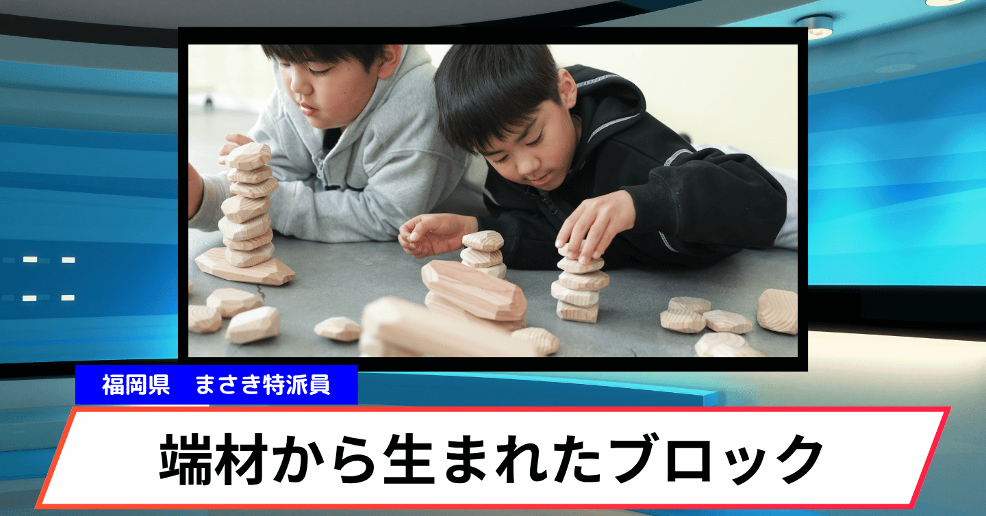 福岡県広川町で70年以上の老舗による、九州地元産杉材の端材から生まれた木製バランシングブロックがついに誕生！