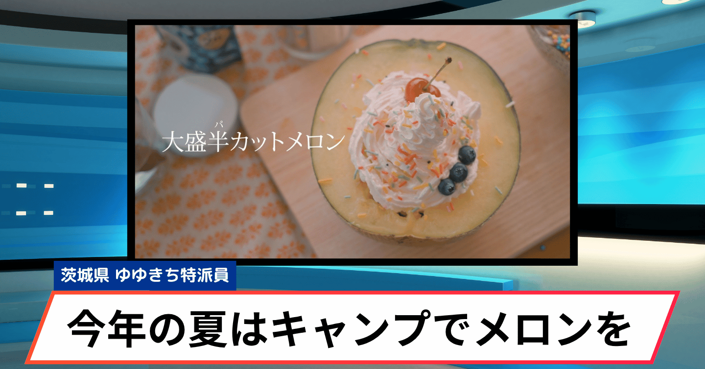 今年の夏は「キャンプでメロン」。鉾田市のメロン愛がすごい